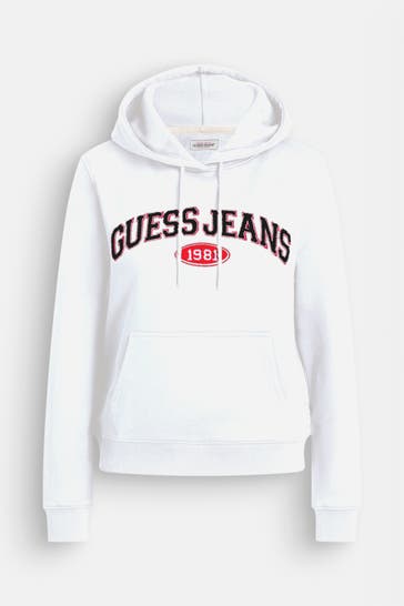 GUESS Hoodie weiß