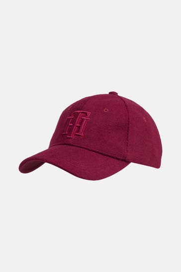 TOMMY HILFIGER Wollmix-Basecap weinrot