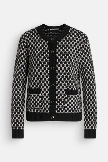 (THE MERCER) N.Y. Kaschmirmix-Jacke gemustert