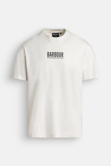 BARBOUR T-Shirt 'Morden' offwhite