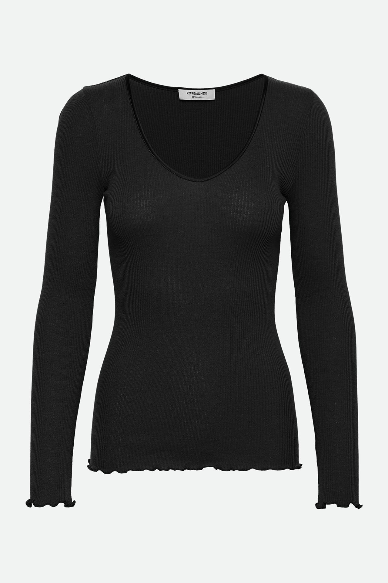 ROSEMUNDE Wollmix-Longsleeve schwarz, Bild 1