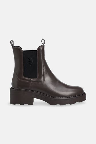 U.S. POLO ASSN. Chelsea-Boots 'Hannah' dunkelbraun