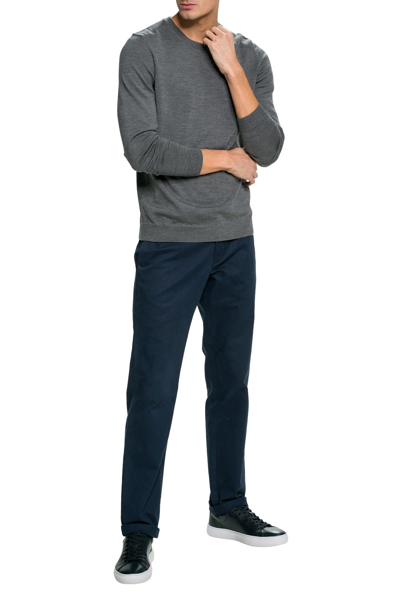 BOSS Strickpullover 'Bagritte' grau, Bild 1