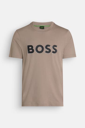 BOSS GREEN T-Shirt hellbraun