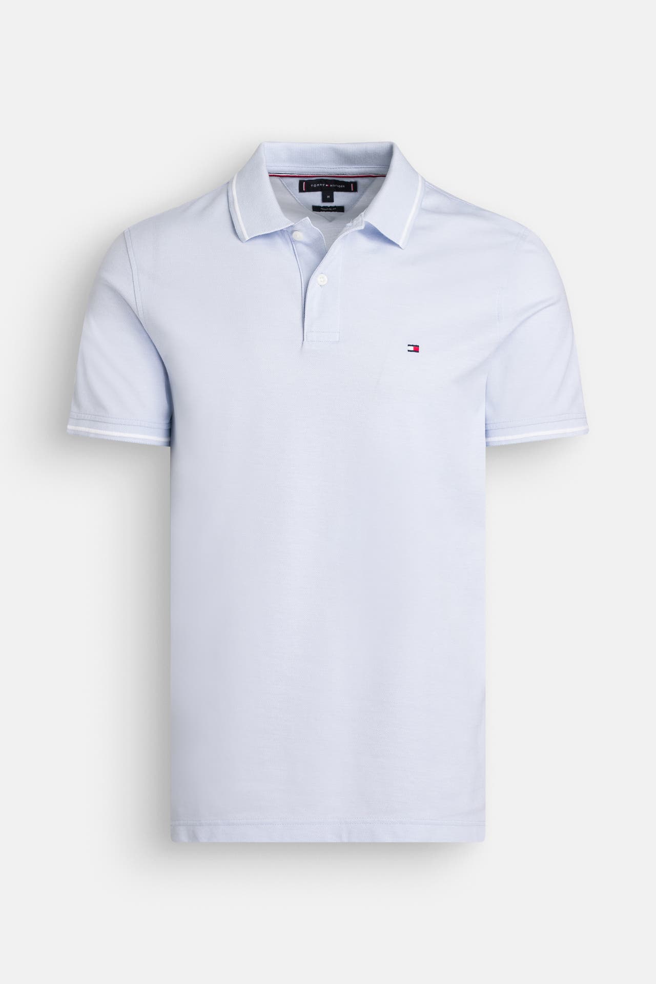 TOMMY HILFIGER Polo-Shirt hellblau meliert, Bild 1