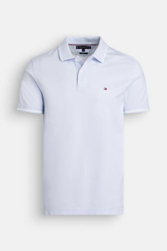 TH COLLECTION Polo-Shirt hellblau meliert