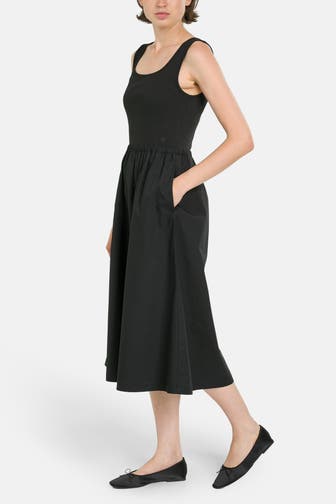 CALVIN KLEIN Midikleid schwarz