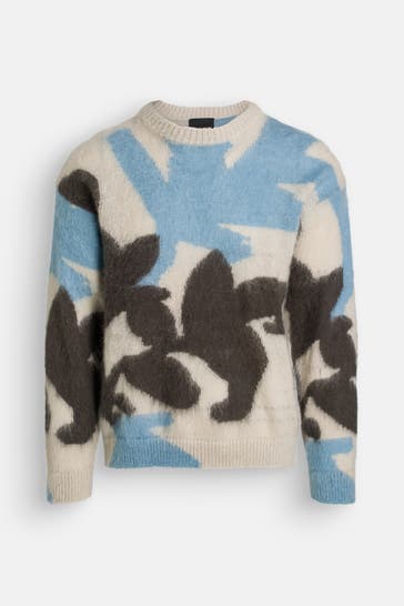 ROBERTO COLLINA Wollmix-Pullover gemustert
