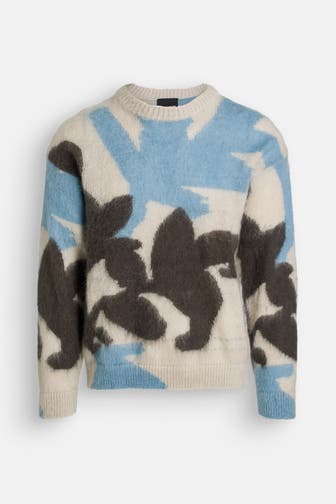 ROBERTO COLLINA Wollmix-Pullover gemustert