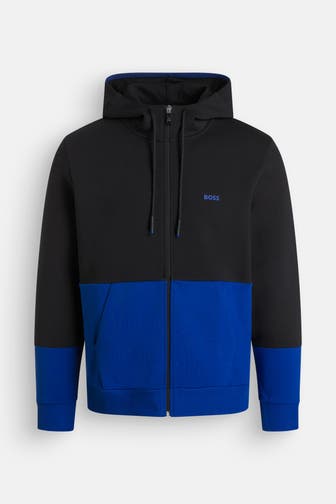 BOSS Sweatjacke 'Saggy' zweifarbig