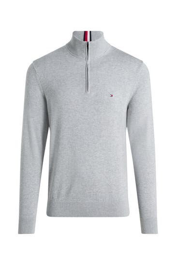 TOMMY HILFIGER Strick-Troyer hellgrau