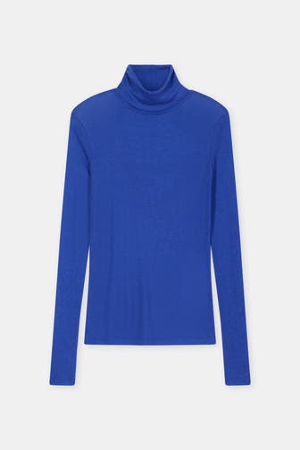 CLOSED Wollmix-Rollkragenpullover königsblau