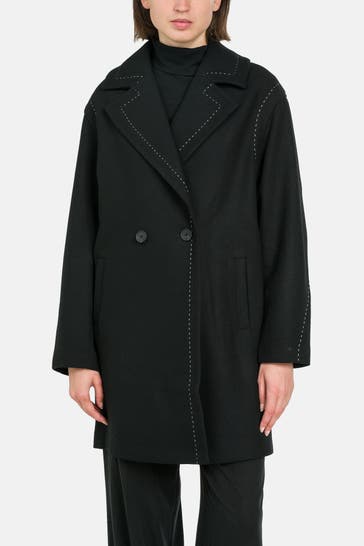 DESIGUAL Wollmix-Mantel schwarz