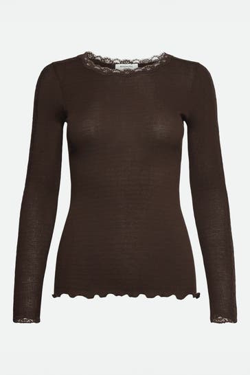 ROSEMUNDE Longsleeve dunkelbraun