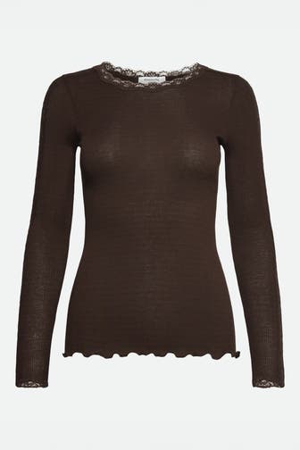 ROSEMUNDE Longsleeve dunkelbraun