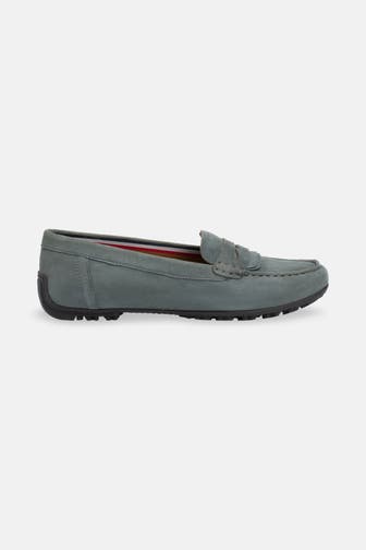 GEOX Leder-Slipper 'Kosmopolis' graublau