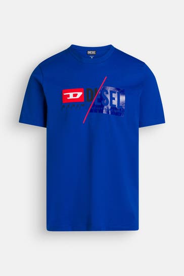 DIESEL T-Shirt royalblau
