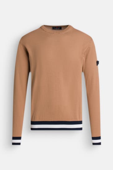 PEUTEREY Strickpullover hellbraun