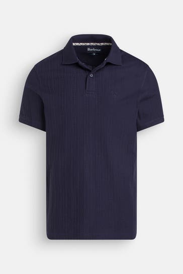 BARBOUR Strick-Polo 'Harwell' dunkelblau