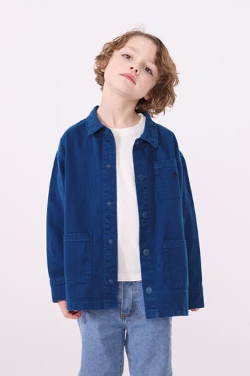 PETIT BATEAU Overshirt blau