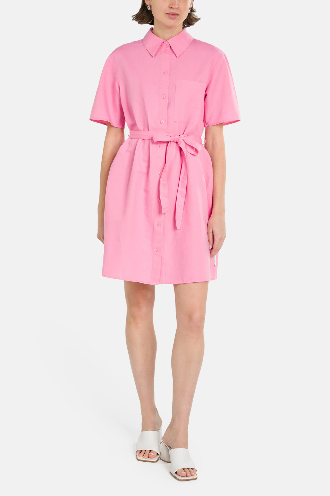 MARC O'POLO DENIM Leinenmix-Kleid rosa, Bild 1