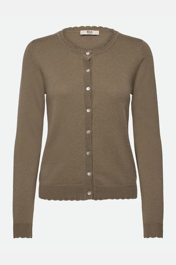 RM BY ROSEMUNDE Wollmix-Strickjacke 'Sofia' oliv