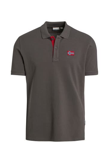 NAPAPIJRI Polo-Shirt 'Emira' steingrau