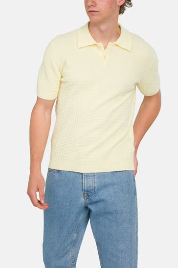 DANIELE FIESOLI Polo-Shirt 'Vrille Punto' hellgelb