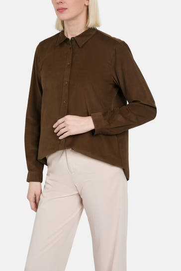 MARC O'POLO Cord-Bluse braun