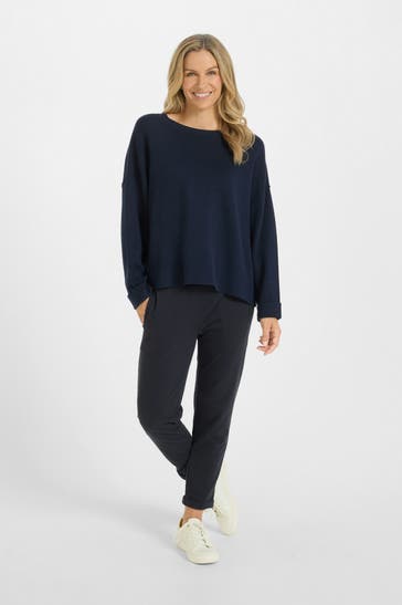 JUVIA Strickpullover 'Padstow' dunkelblau