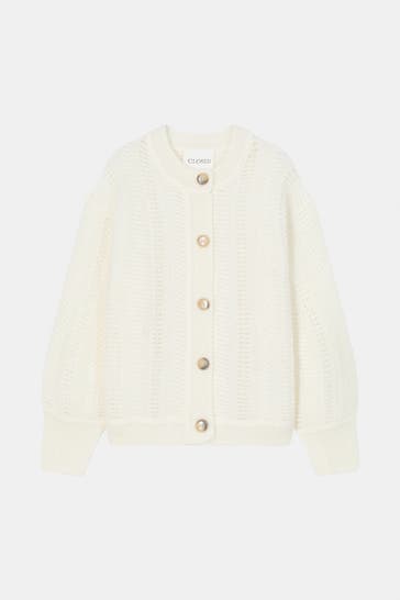 CLOSED Mohairmix-Strickjacke ecru