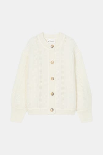CLOSED Mohairmix-Strickjacke ecru