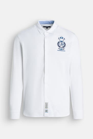 LA MARTINA Langarm-Polo weiß