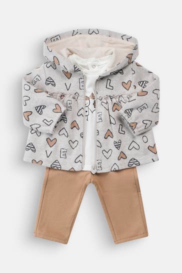 MAYORAL Set: Longsleeve, Leggings & Jacke