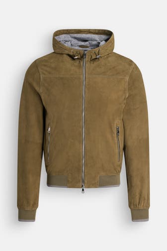 MABRUN Leder-Blouson 'Duna' khaki