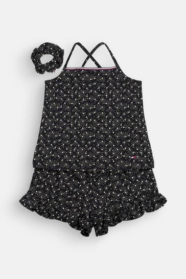 TOMMY HILFIGER Set: Pyjama und Haargummi gepunktet
