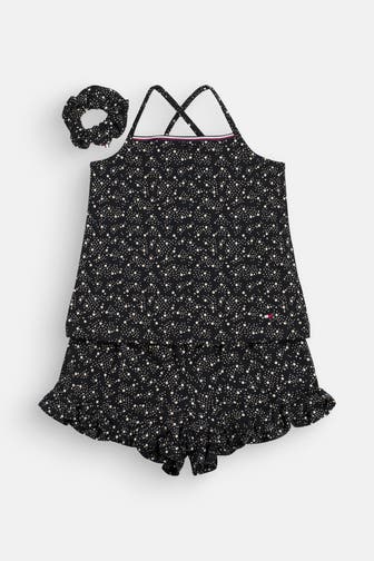 TOMMY HILFIGER Set: Pyjama und Haargummi gepunktet
