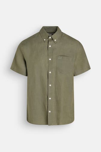 LACOSTE Leinen-Kurzarmhemd Regular Fit