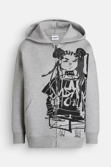 DESIGUAL Sweatjacke Doll' grau