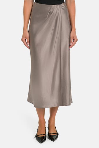 GUESS Satin-Rock 'Anastasia' graugrün