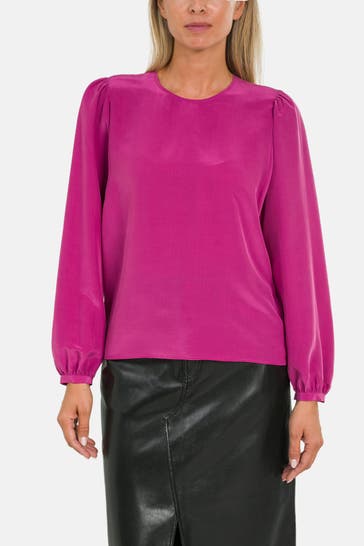 BOSS Seidenmix-Bluse 'Irenne' magenta