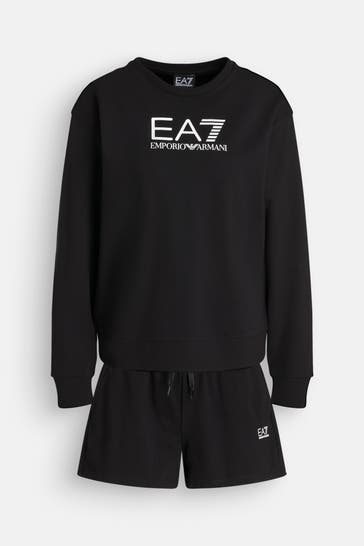 EA7 Set: Sweatshirt und Sweatshorts