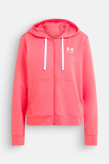 UNDER ARMOUR Sweatjacke 'Rival Terry' orangerot