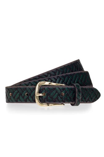 B.BELT Ledergürtel dunkelgrün
