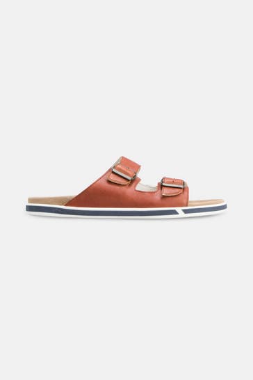 FLORIS VAN BOMMEL Slides cognac Regular Fit