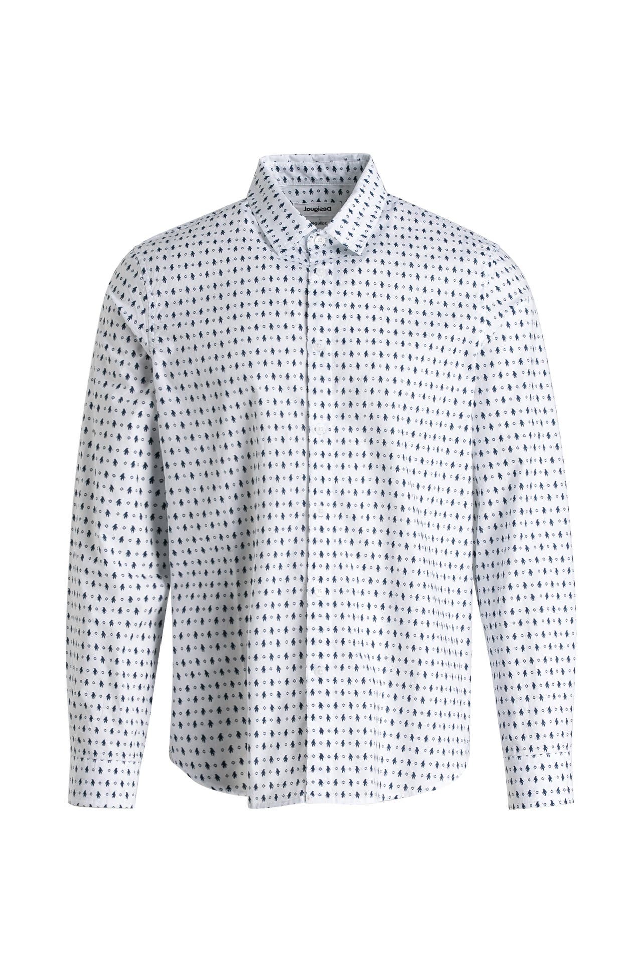 DESIGUAL Hemd gemustert weiß, Bild 1