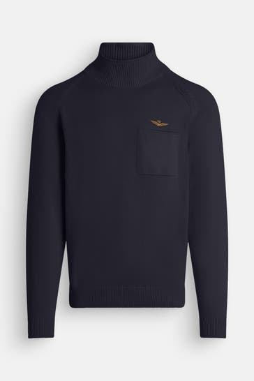 AERONAUTICA MILITARE Dark blue Knit Sweater