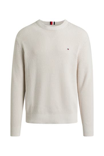 TOMMY HILFIGER Strickpullover offwhite