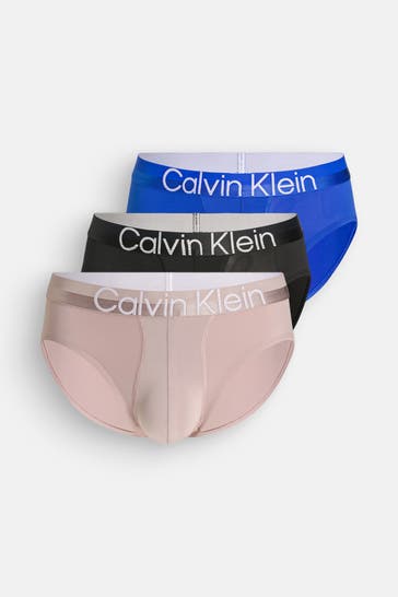 CK UNDERWEAR 3er-Pack Slips nude-blau-schwarz