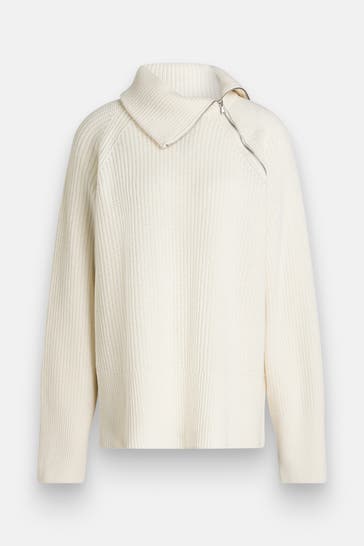 BLACK PALMS Wollmix-Pullover 'Dalia' ecru